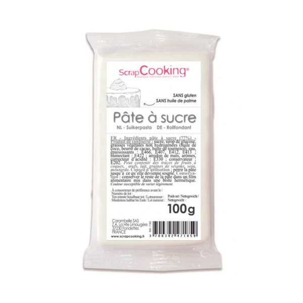 Pâte à sucre blanche 100g