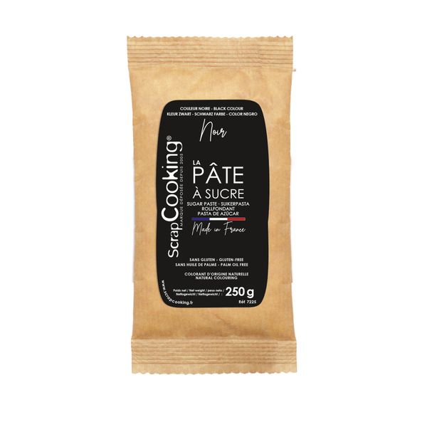 Pâte à sucre noire 250g