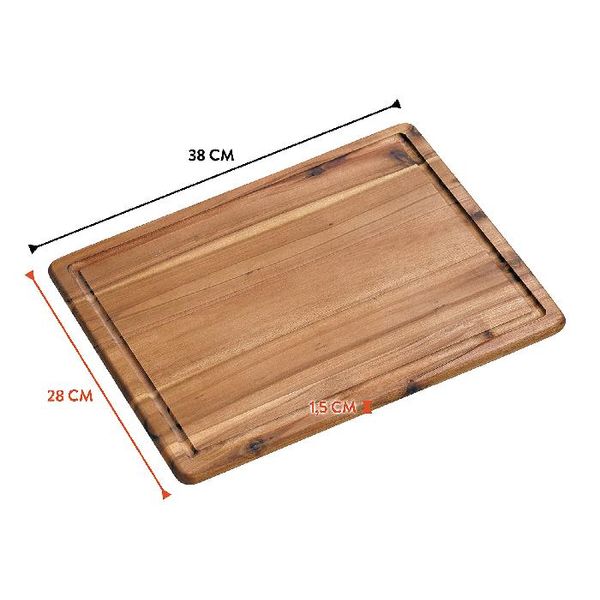 Planche à Découper Metaltex 28x39cm - Polyéthylène Avec Rigole - Blanche