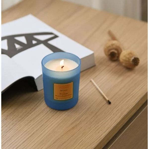 Collines De Provence Bougie Parfumée 180g - Sucre D'Orge - Parfum De Grasse, Mèche Crépitante