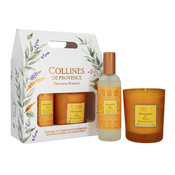 Coffret Bougie 180g + PI Mandarine & Yuzu Duos Parfumés