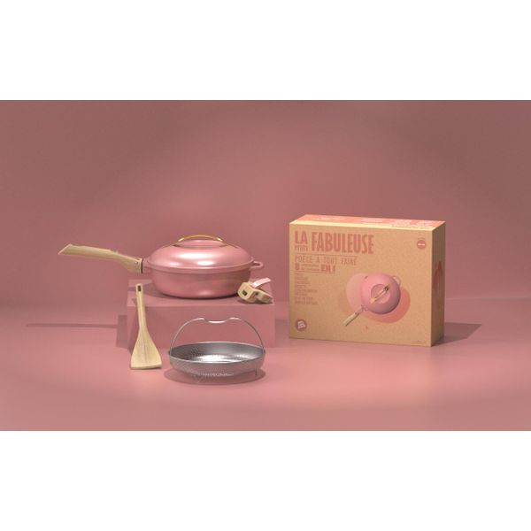 La fabuleuse poêle 8 en 1 Pivoine 24cm