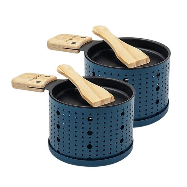 Raclette à la Bougie LUMI 2 Sets Individuels bleu