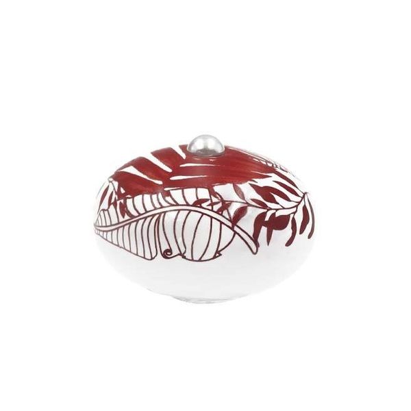 Poignée céramique jungle rouge