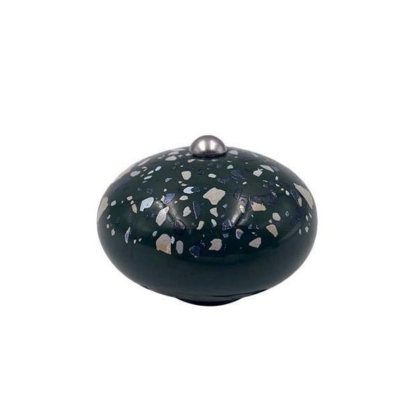 Poignée céramique terrazzo vert