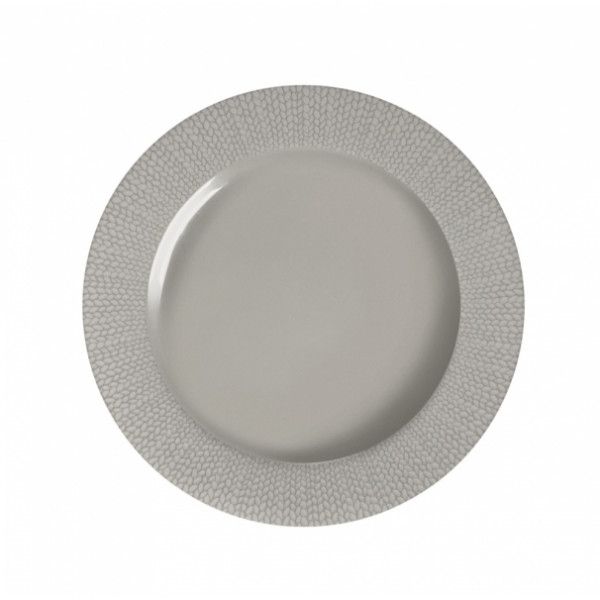 Assiette plate GRAIN DE MALICE gris