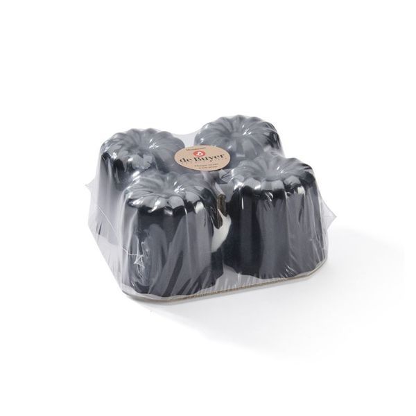 Lot de 4 moules à cannelés bordelais