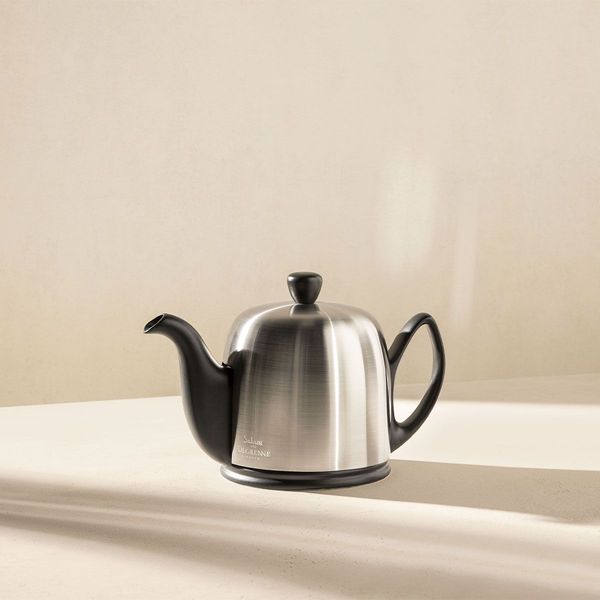 SALAM MONOCHROME Théière 4 tasses cloche blanche