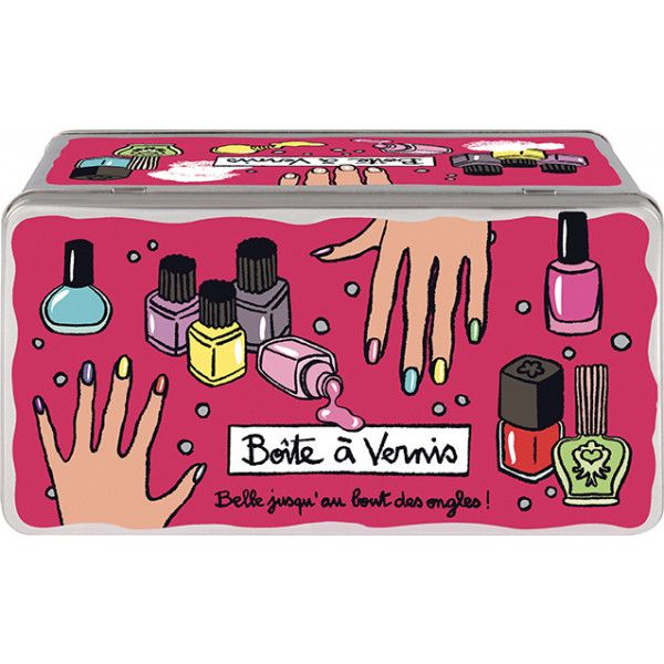 Boîte à Vernis Derrière La Porte - Rangement Métal Pour Vernis à Ongles | 23x10.5x11.5cm - Design Valérie Nylin