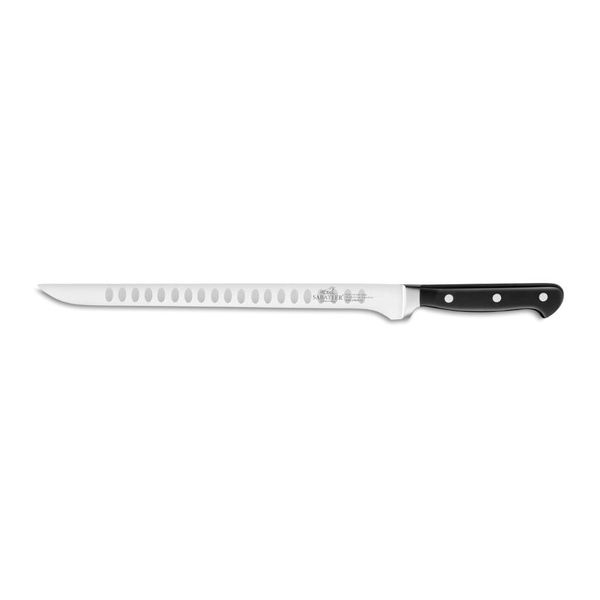 Couteau à saumon et jambon alvéolé et bout rond 30 cm - Tom Press