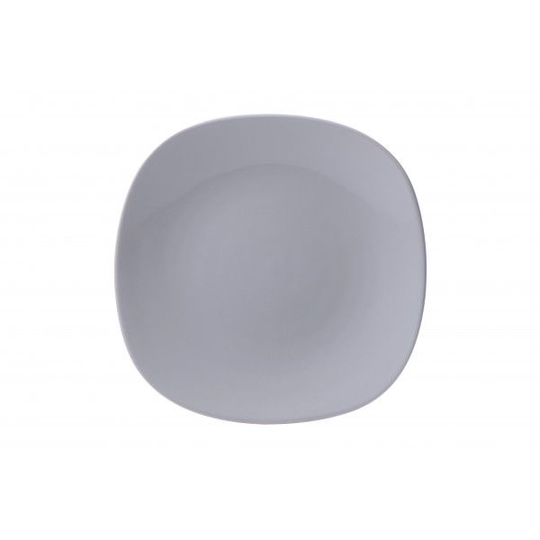 Assiette plate Square gris clair