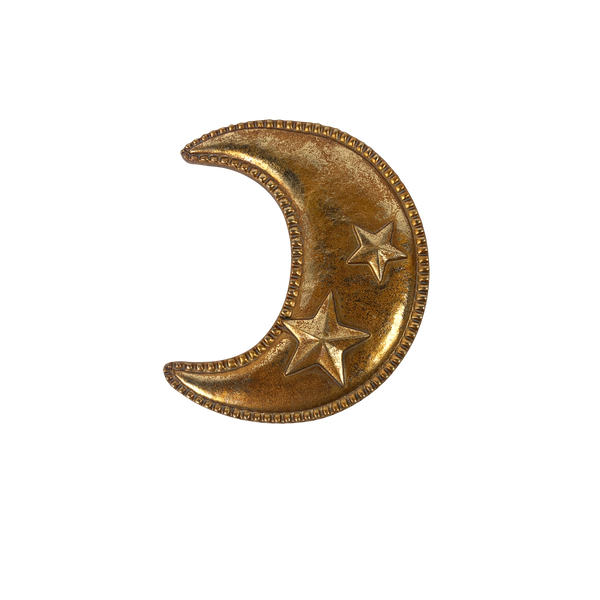 Décoration murale lune dorée