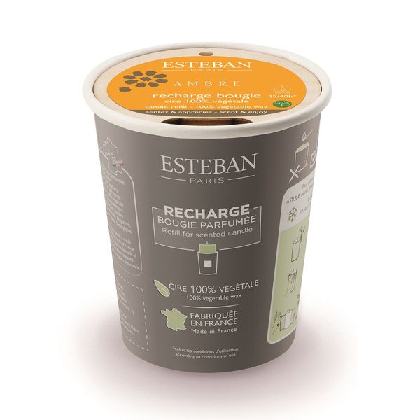 Recharge bougie parfumée 180g Ambre