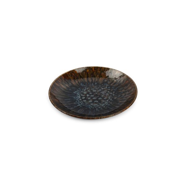 Assiette creuse 26cm Resto brun bleu