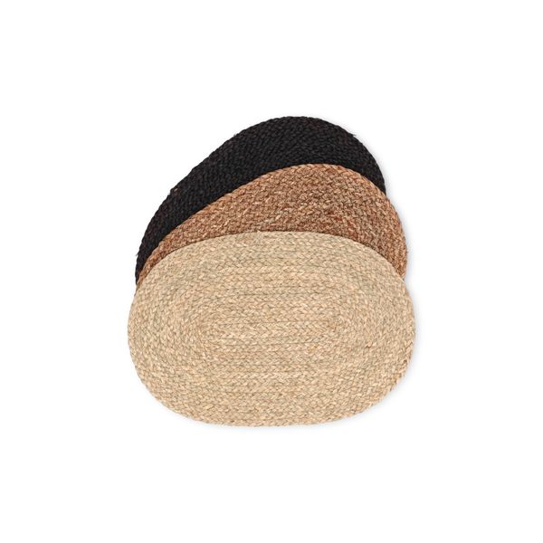 Set de table oval noir