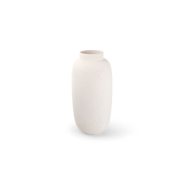 Vase Bullet blanc 23,5 x H.49,5 cm