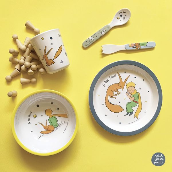 Coffret en mélamine le petit prince bleu 5 pièces