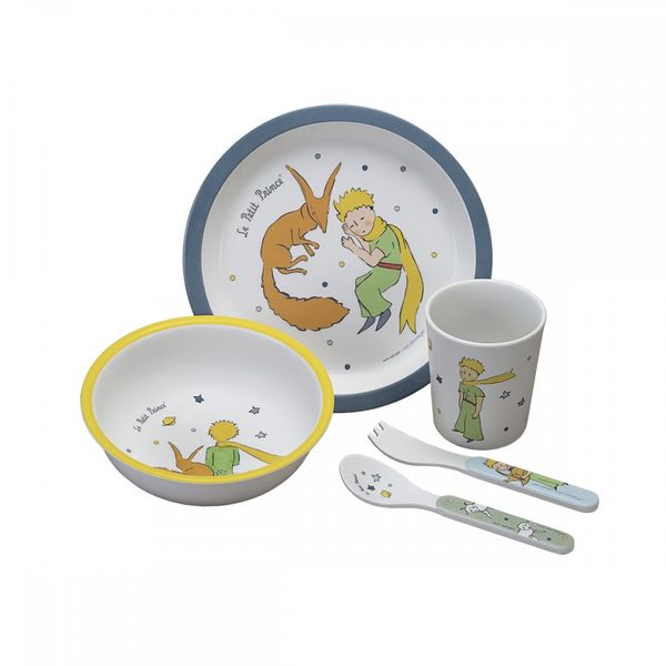 Coffret en mélamine le petit prince bleu 5 pièces