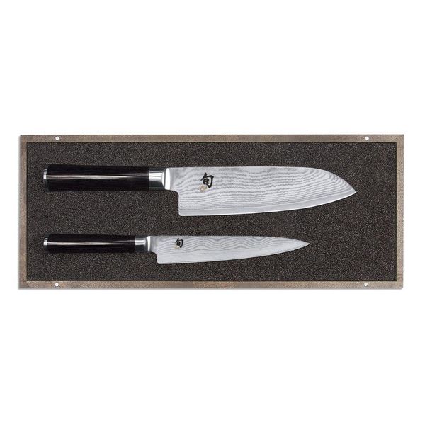 Coffret deux couteaux japonais gamme Shun - office et Santoku