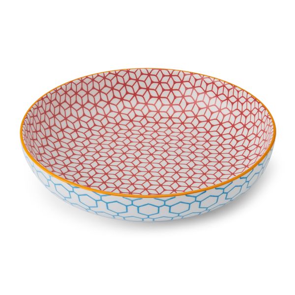 Poke bowl Géometrique bleu
