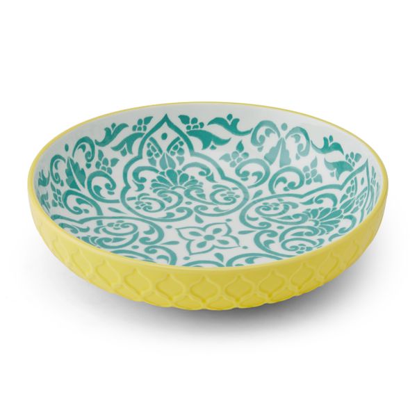 Poke bowl Géometrique jaune et bleu