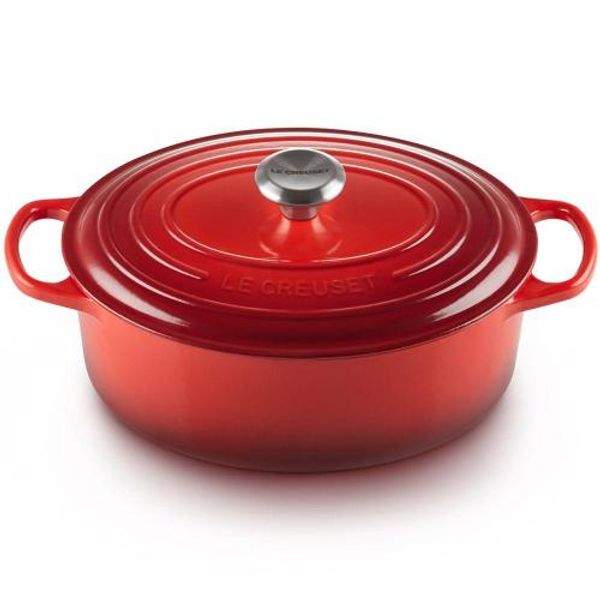 Cocotte ovale en fonte Cerise 35 cm