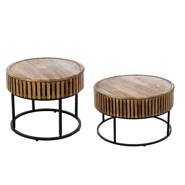 Tables Roseau en bois de manguier