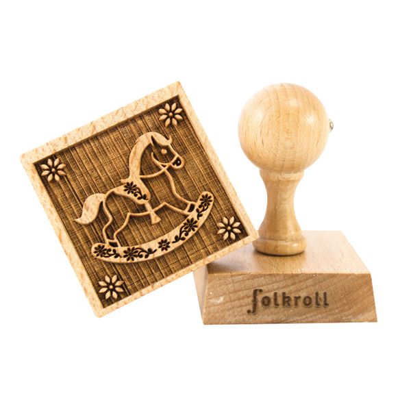 Ensemble De Noël De Symboles Réalistes Jouets En Bois Cheval à Bascule