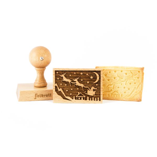 Tampon rectangle motif traîneau du Père Noël PATISSE Culinarion