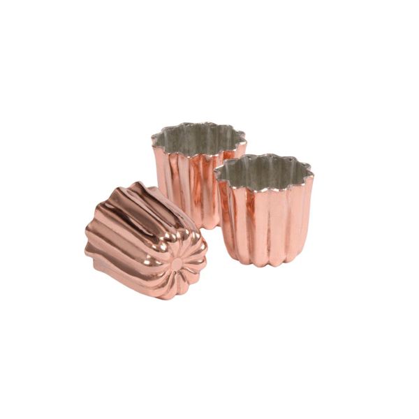 Lot de 3 moules à cannelé D.5,5 cm