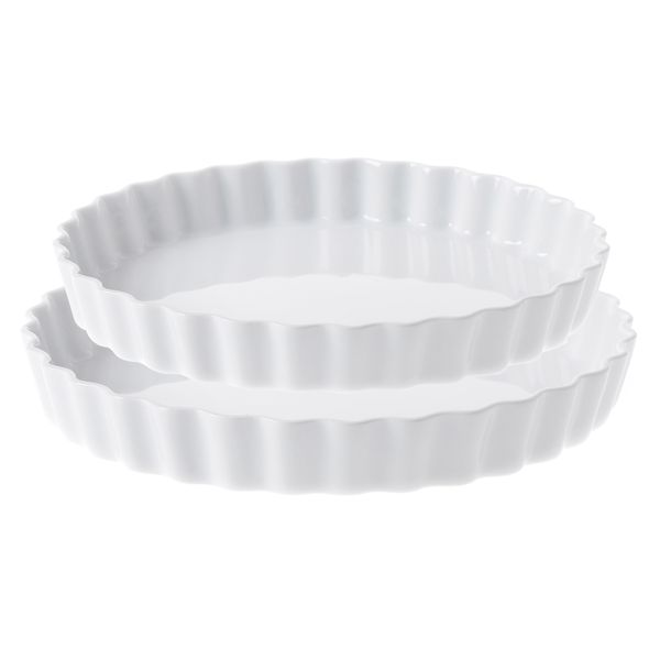 Moule à Tarte En Porcelaine KoRo - 28 Cm, Va Au Four Jusqu'à 240°C