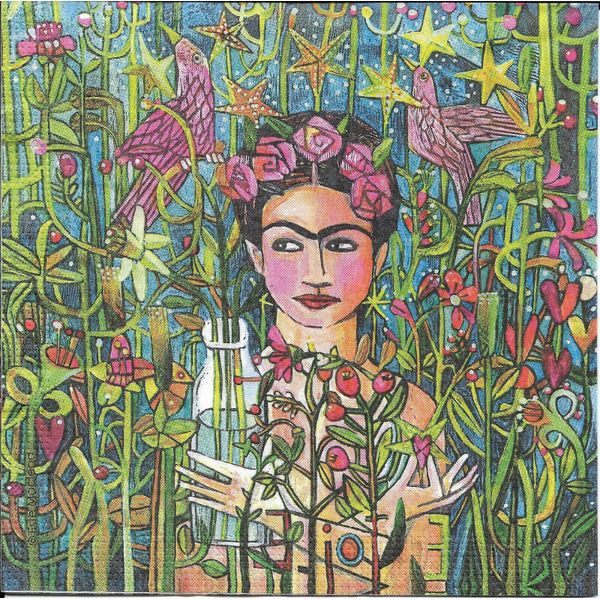 Serviettes en papier Frida Kahlo Jardin