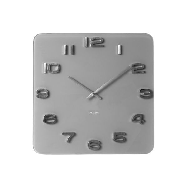 Horloge vintage carrée grise