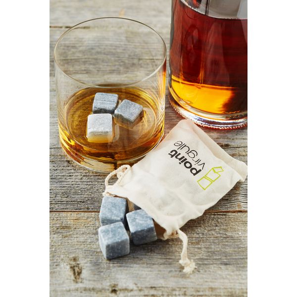 Set de 9 glaçons en pierre avec pochette