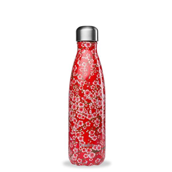 Bouteille isotherme FLOWERS rouge 750 ml