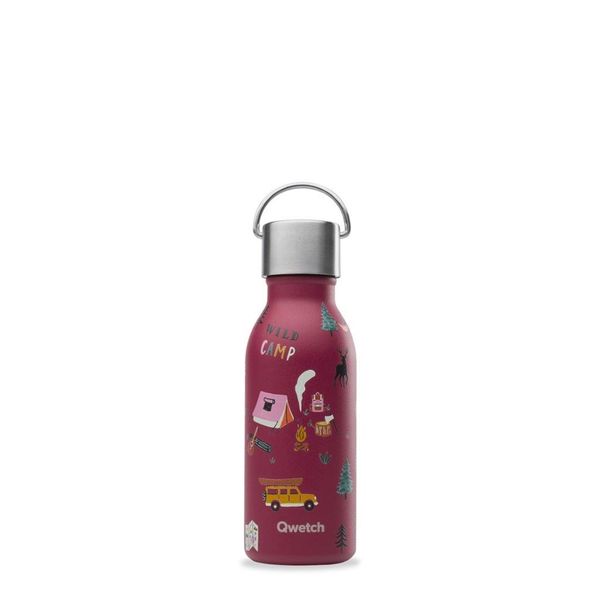 BOUTEILLE ISOTHERME ENFANT YOSEMITE GRENAT 350ML QWETCH - Culinarion
