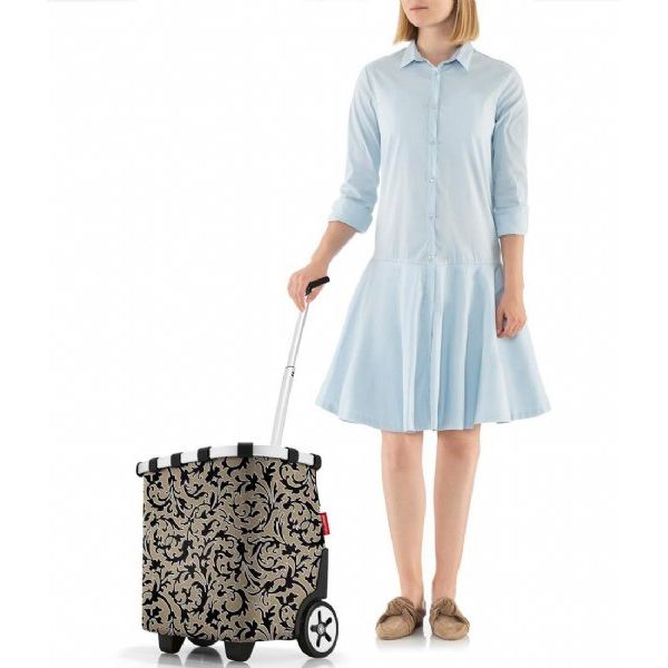 Chariot De Courses Pliable Reisenthel Baroque Marble - 30L - Compact Et Facile à Ranger