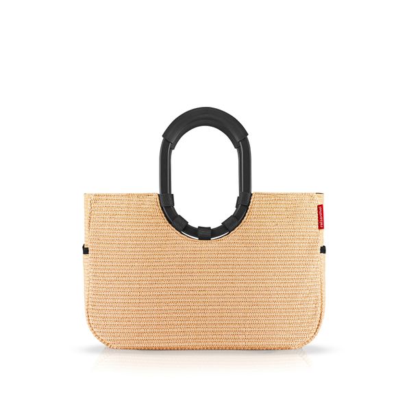 Panier de courses L raffia noir