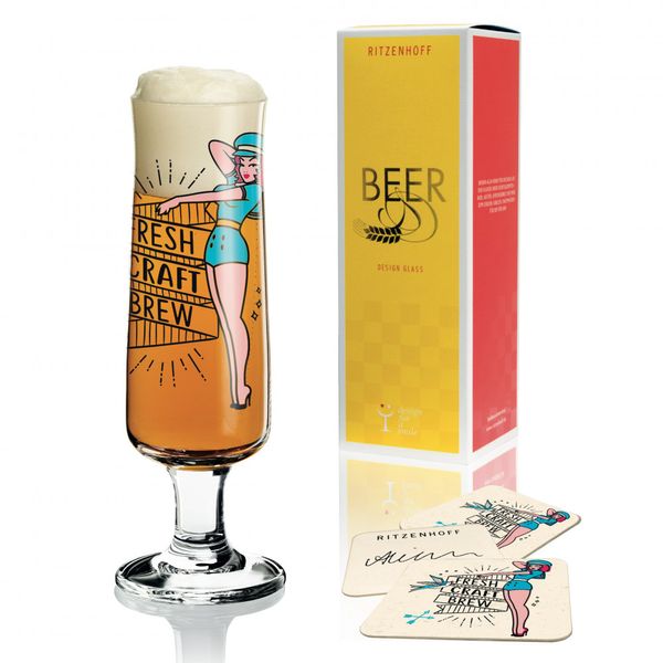 Verre à bière Tulipe "Beer" Pin'Up