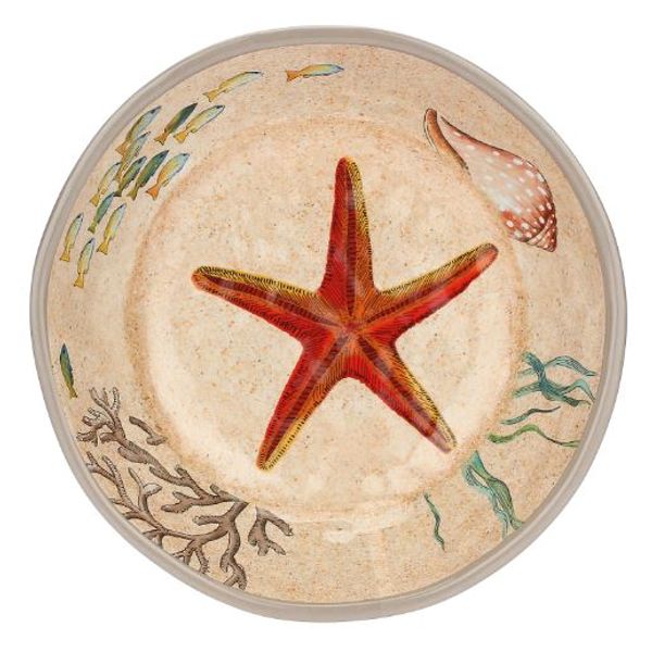 Assiette creuse en mélamine Sealife 19,5cm