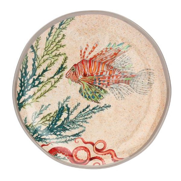 Assiette dessert en mélamine Sealife 21cm