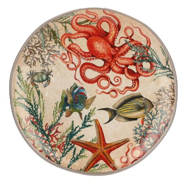 Plat rond en mélamine Sealife 42cm