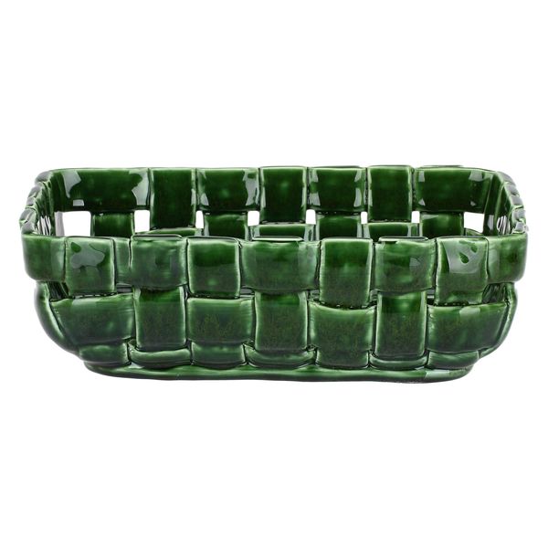 Centre de table rectangulaire Intrecciata vert