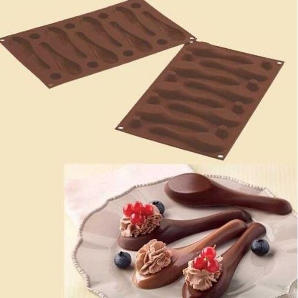 BOSKA Moule à chocolat, silicone, cuillère à chocolat 320407