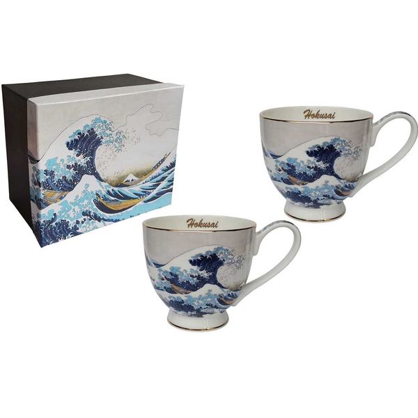 Coffret 2 tasses Déjeuner Hokusai 50 cl