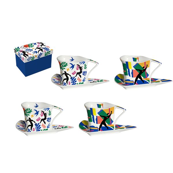 Coffret Esprit Matisse 4 tasses triangles 90ml
