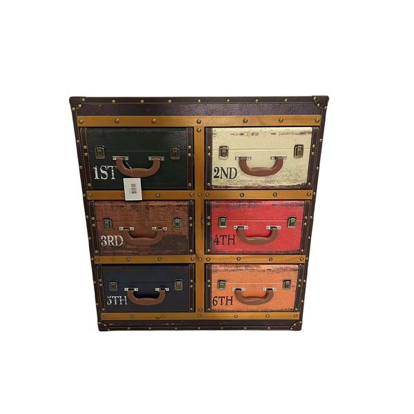 Meuble console double 6 tiroirs