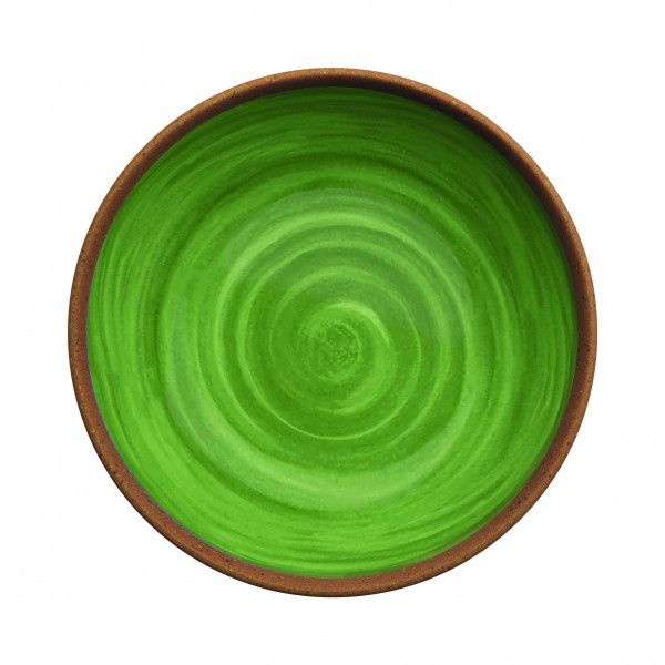 Lot De 2 Assiettes à Pizza Moscou & Rome - Porcelaine Blanche 33 Cm, Bords Vert Et Rouge - Pour Service