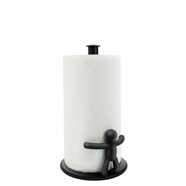 Porte essuie-tout buddy noir 15 cm