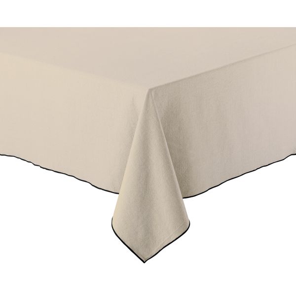 Nappe en coton recyclé Grace 140 x 140 Ficelle